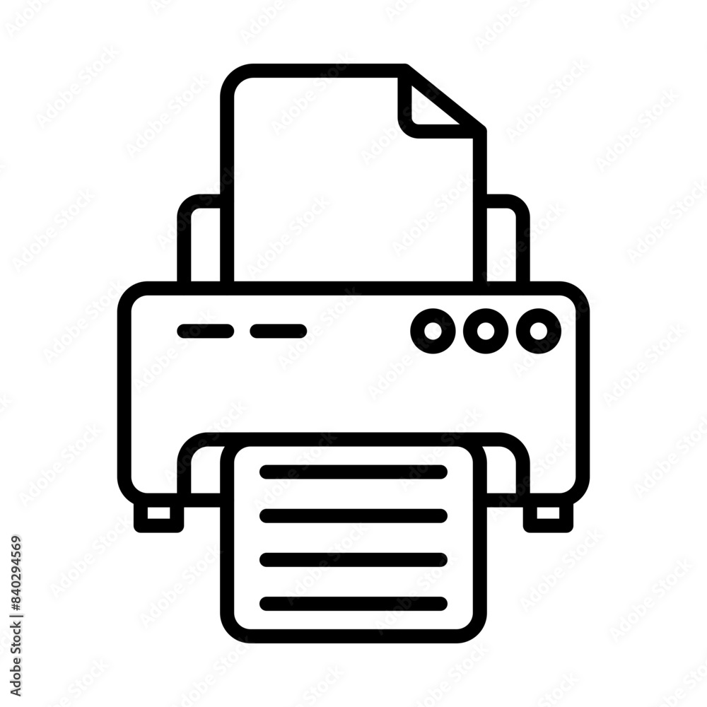 printer line icon printer line icon