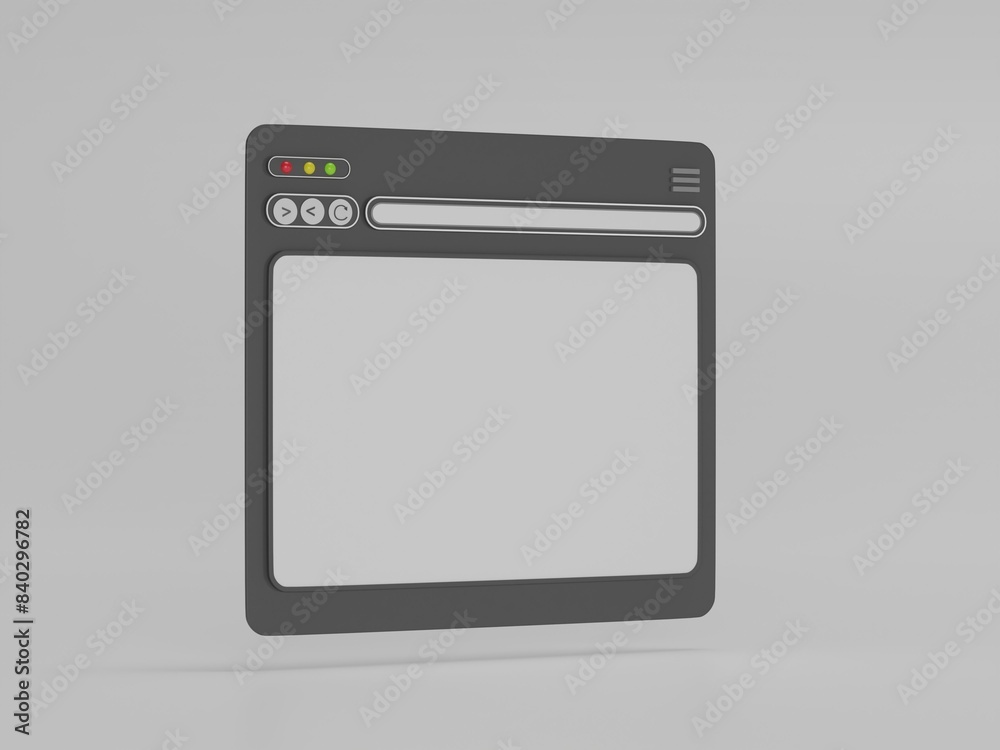 Browser 3d illustration Browser 3d illustration