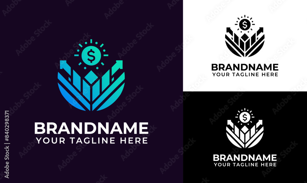 Modern Growth Finance Logo Design Modern Growth Finance Logo Design