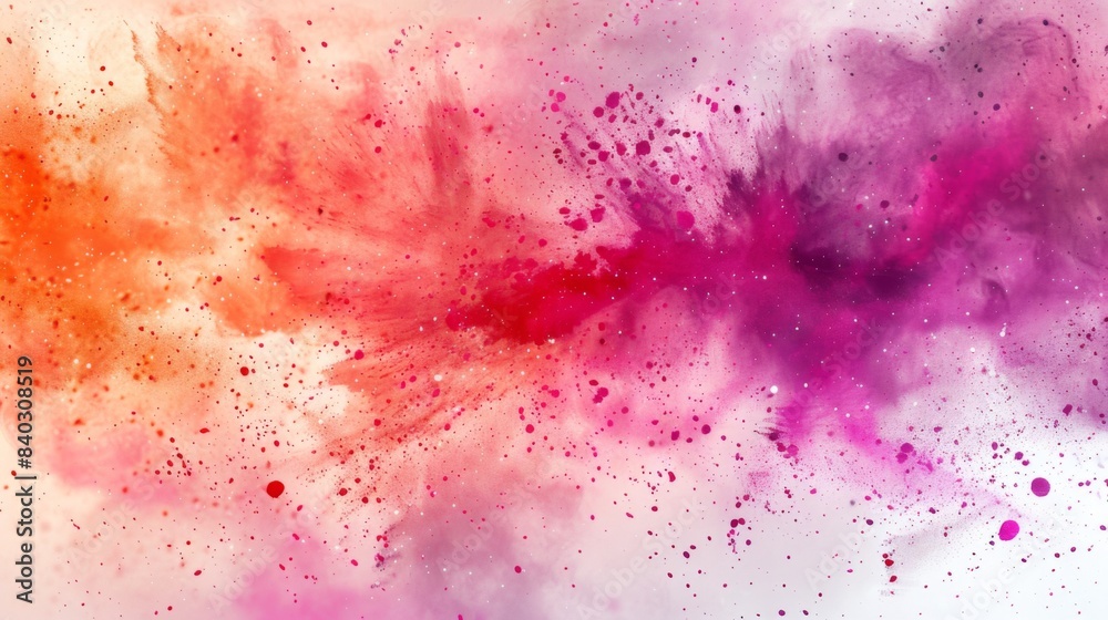 Fototapeta premium abstract powder splatted background. Colorful powder explosion on white background. Colored cloud. Colorful dust explode. Paint Holi