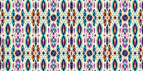 Seamless batik pattern,Seamless tribal batik pattern,and Seamless colorful pattern resemble ethnic boho, Aztec,and ikat styles.designed for use in wallpaper,fabric,curtain,carpet,Batik Embroidery