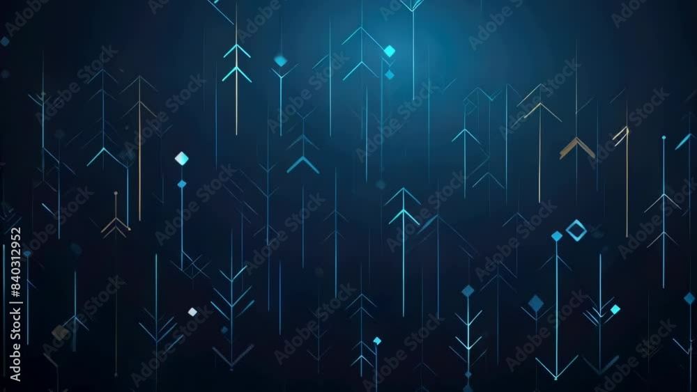 A group of arrows surrounded by darkness. A group of arrows surrounded by darkness.