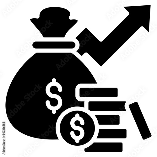 Dividend Income Icon Element For Design