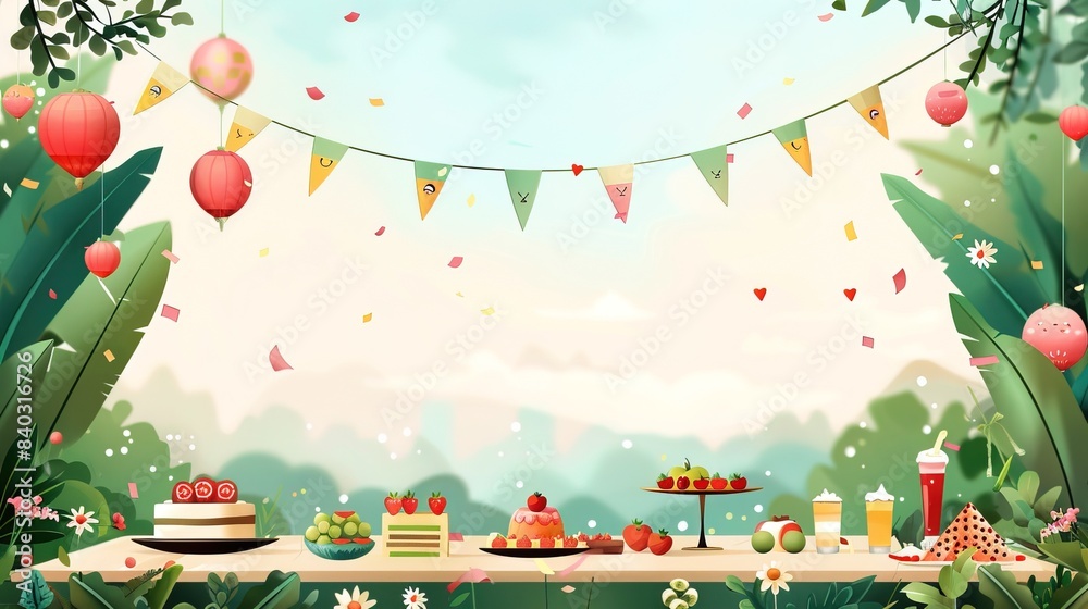 Obraz premium Vegetarian day holiday happy celebration background