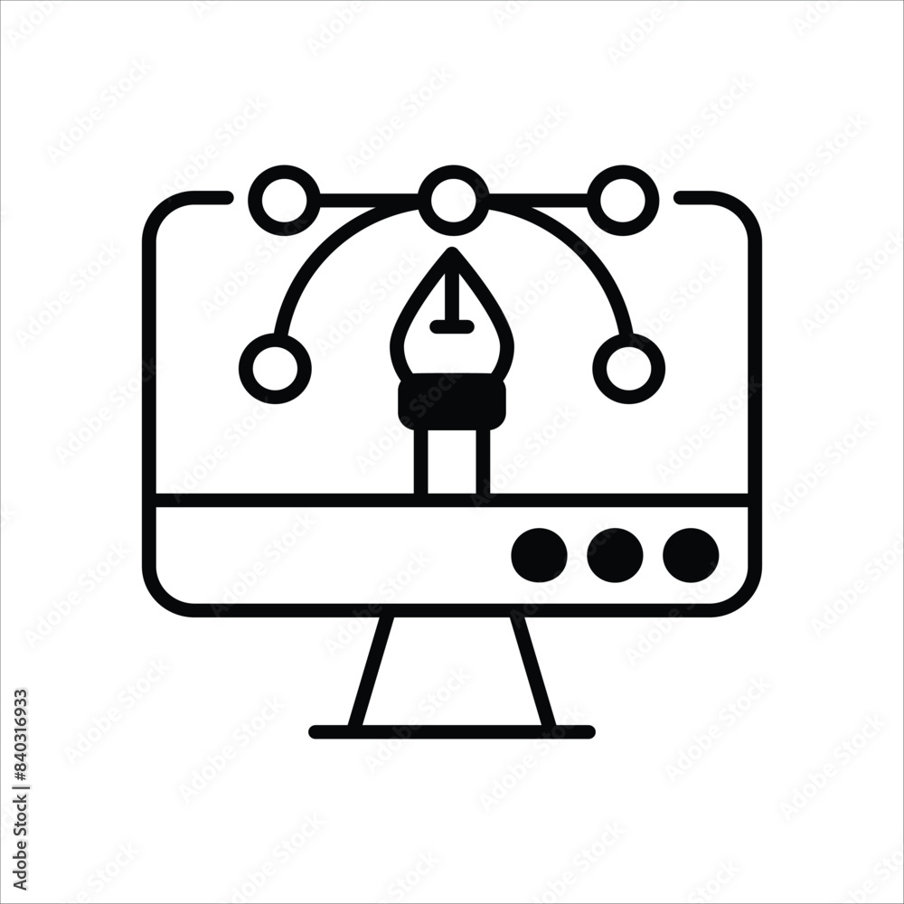 Fototapeta premium Pen Tool vector icon