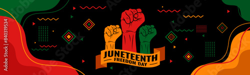 Vector illustration of Juneteenth Celebration typography design