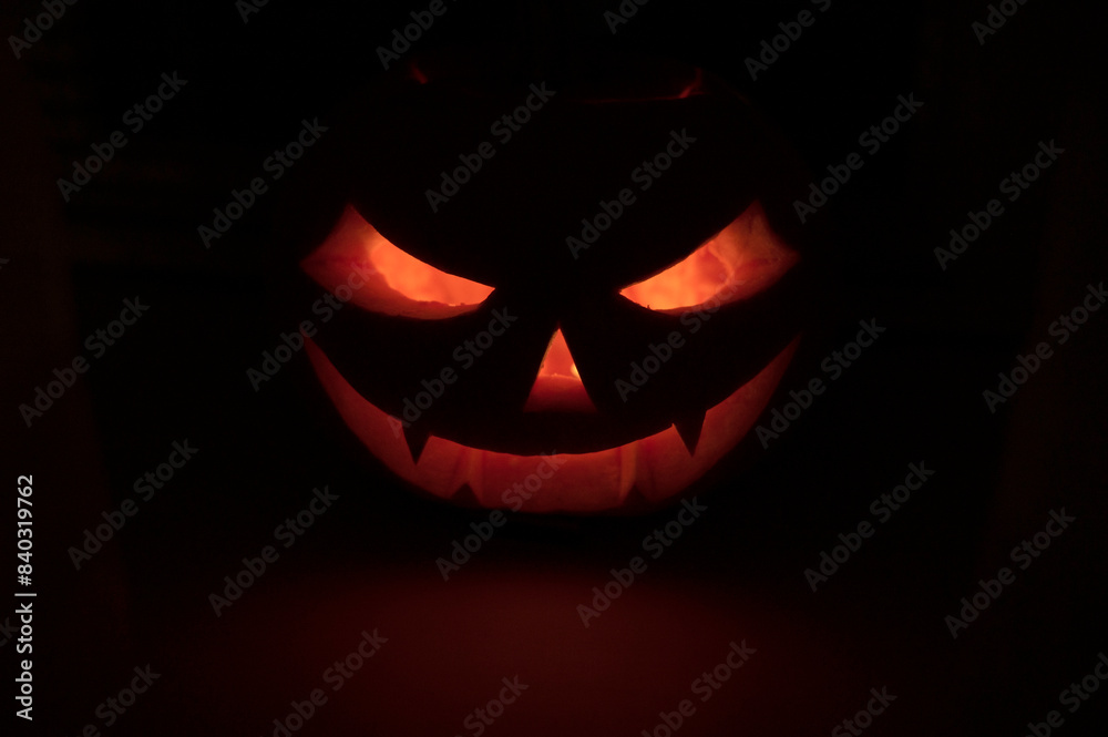 A jack-o-lantern in the darkness A jack-o-lantern in the darkness