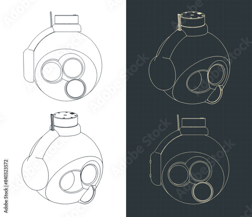 Enclosed ball gimbal camera