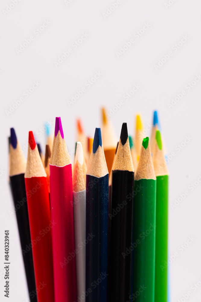 color pencils isolated on white background color pencils isolated on white background