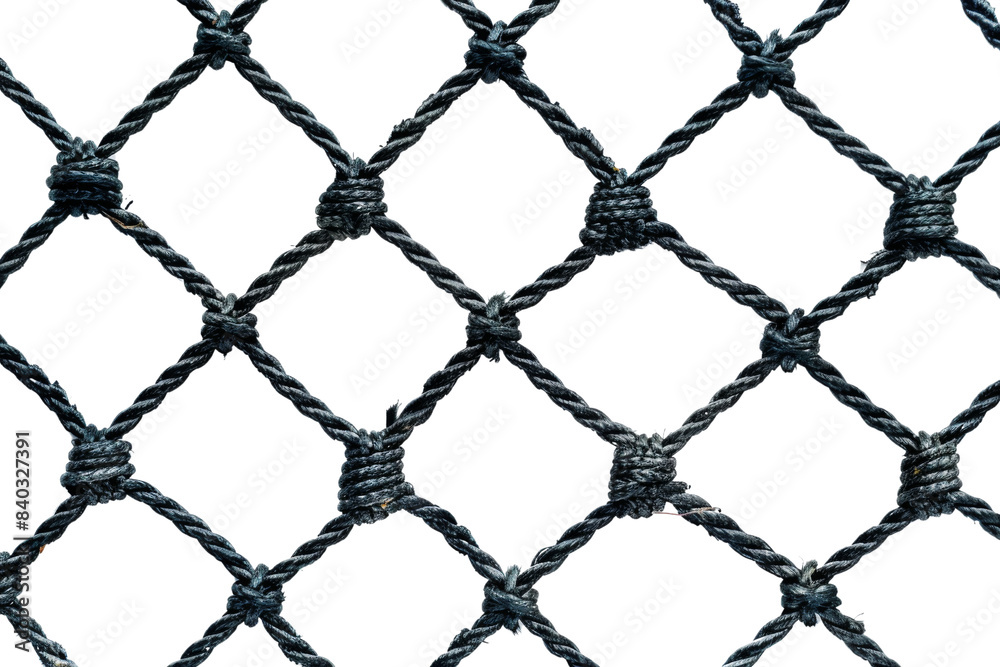 Close-up image of a black net with interwoven threads forming a grid pattern, perfect for design or background purposes. Close-up image of a black net with interwoven threads forming a grid pattern, perfect for design or background purposes.