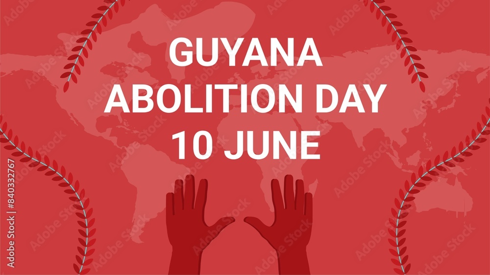 Abolition Day  web banner design illustration 