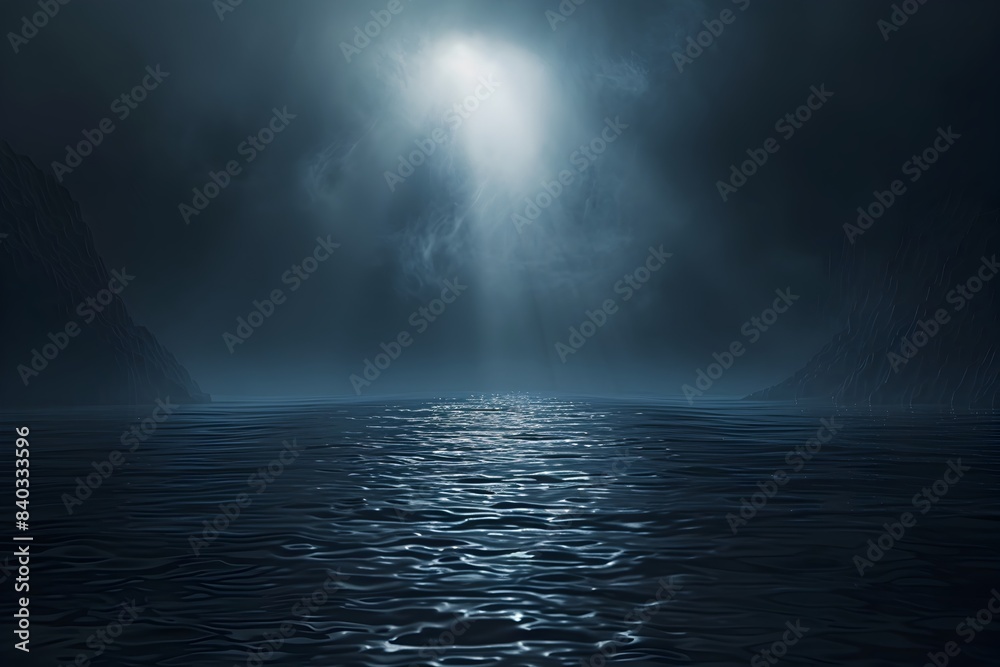 Ethereal Illumination within a Shrouded Void - Minimalist Cinematic Chiaroscuro Composition Ethereal Illumination within a Shrouded Void - Minimalist Cinematic Chiaroscuro Composition