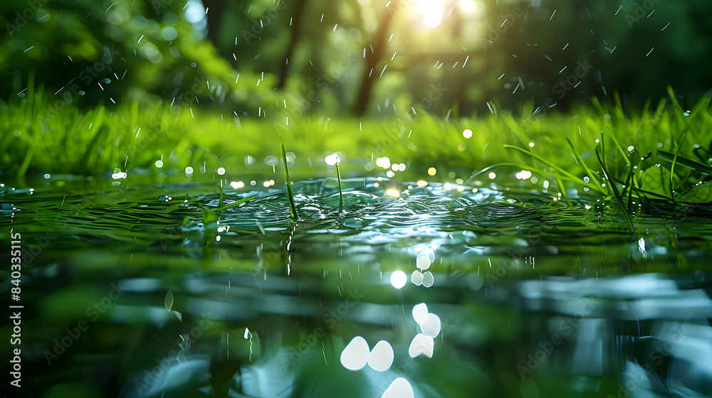 A close-up of nature flooded grassland plants A close-up of nature flooded grassland plants
