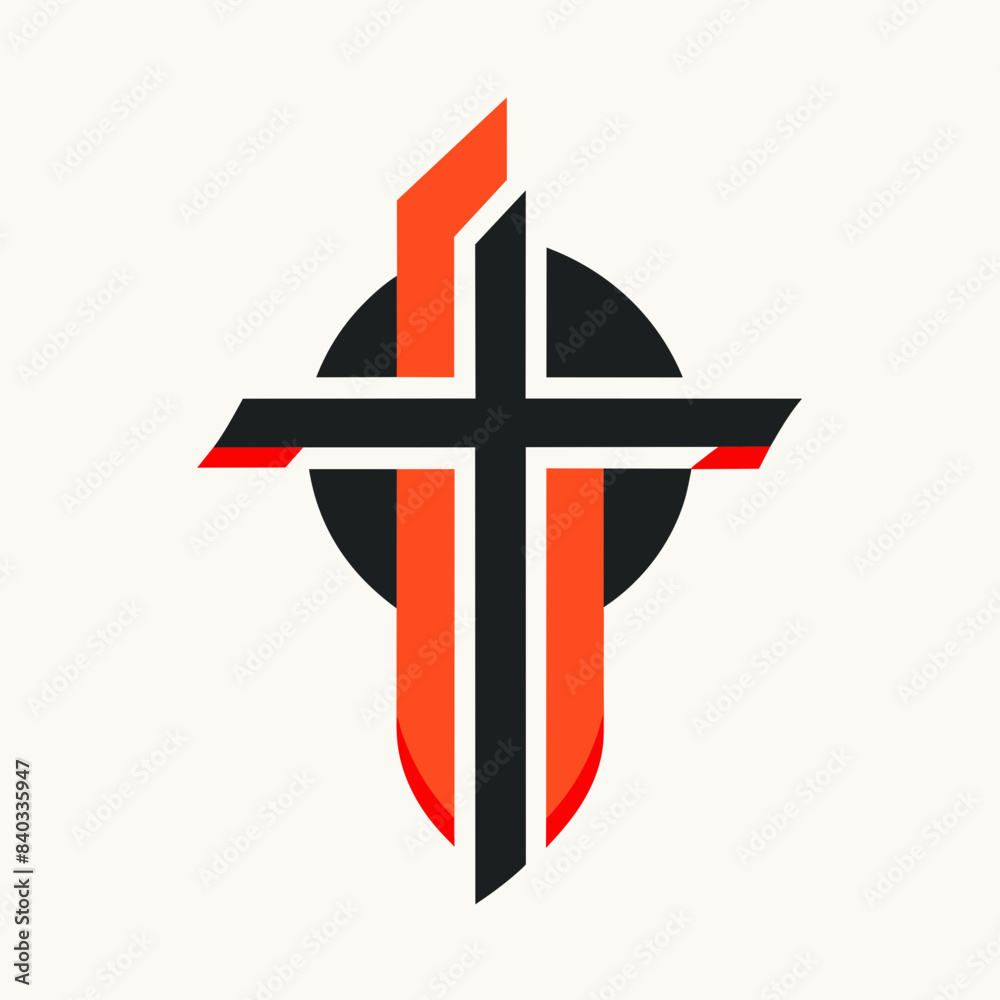 Obraz premium Vector Design for Christian Cross 