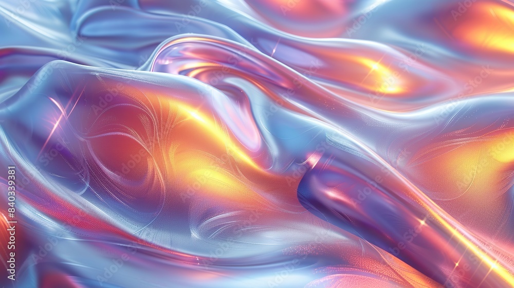 background with abstract holographic chrome gradient waves.image illustration background with abstract holographic chrome gradient waves.image illustration