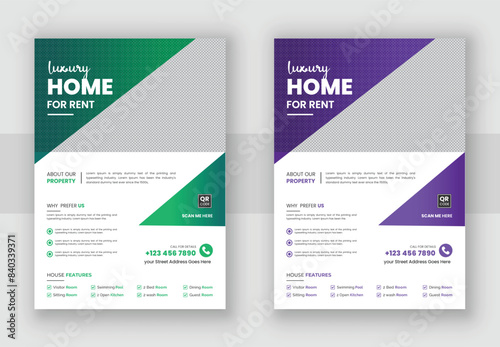 Wallpaper Mural Creative and modern elegant home real estate flyer design or business promotional brochure cover template Torontodigital.ca