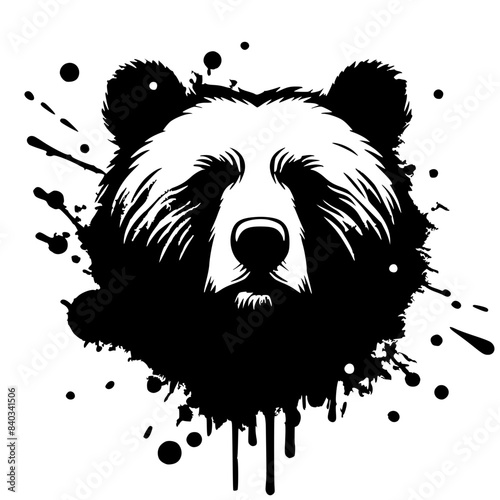 Silhouette of a bear head t-shirt design