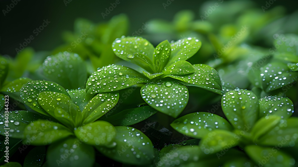 A close-up of nature river plants with dew drops A close-up of nature river plants with dew drops