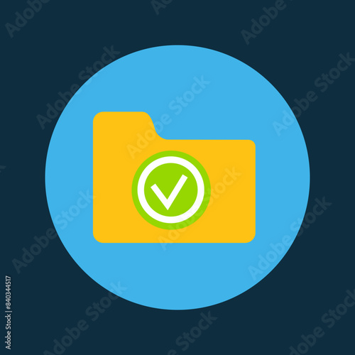 vector business icon folder true