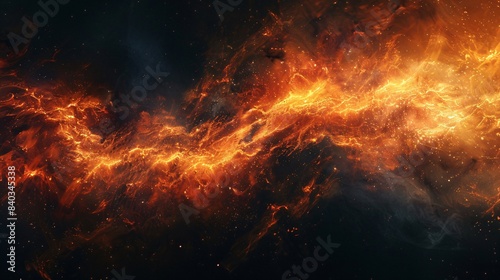 Dynamic Abstract Fire and Smoke Background - Fiery Energy and Intense Flames in a Dark Space - Perfect for Creative Projects  Digital Art  and Backgrounds