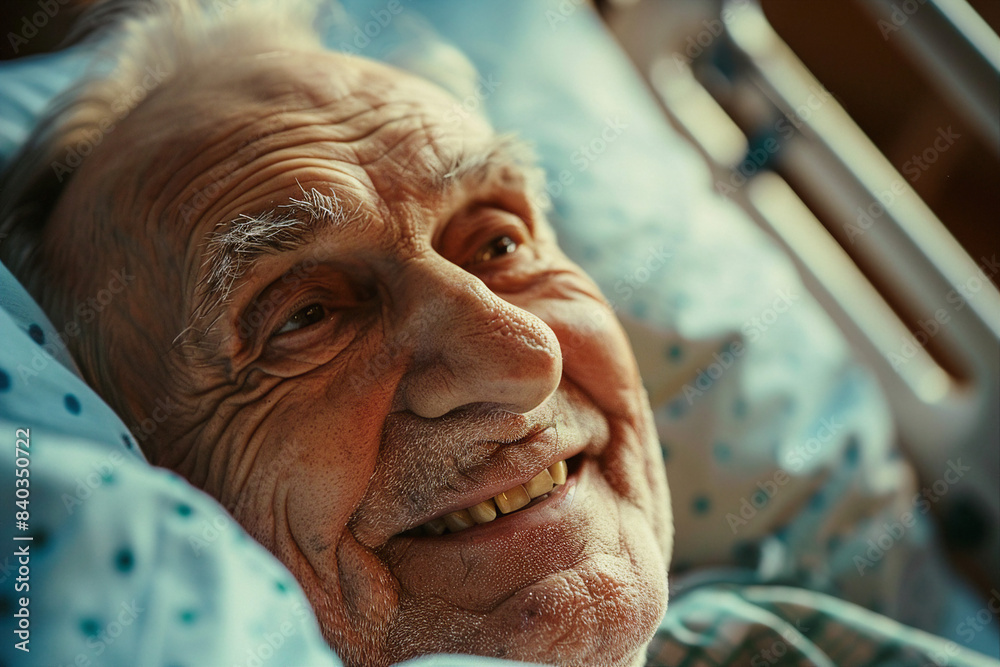 Nurse hospital health services, smiling nurse caring for the aged granny grandpa, Generative AI picture Nurse hospital health services, smiling nurse caring for the aged granny grandpa, Generative AI picture