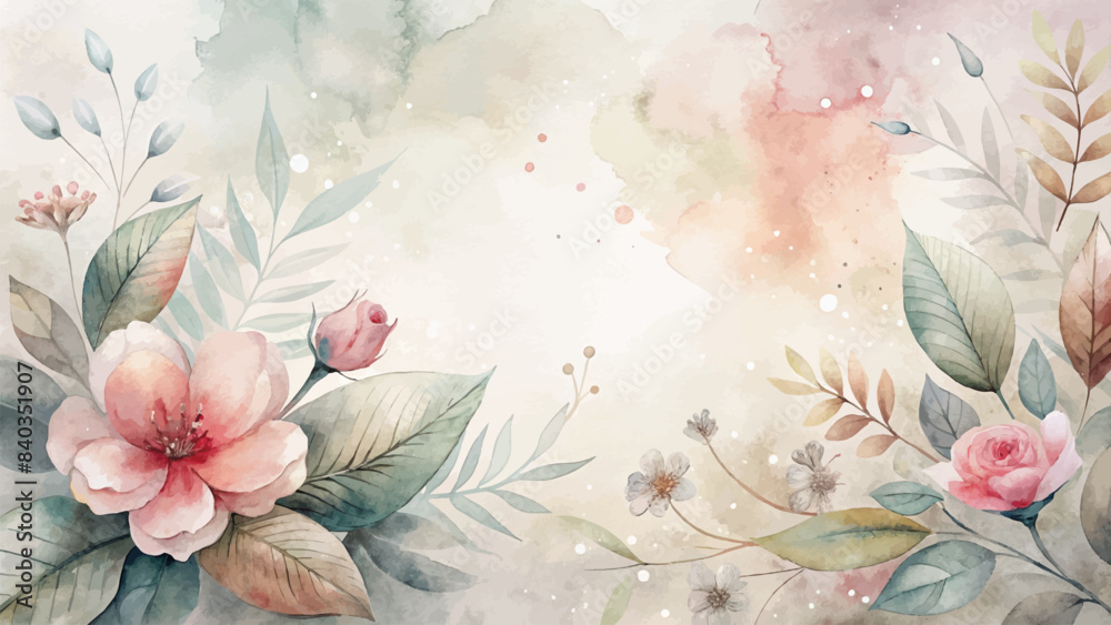 Beautiful watercolor flower background Beautiful watercolor flower background