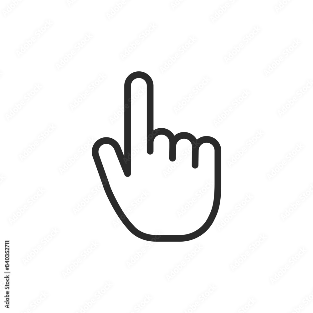 Hand pointing up, linear style icon. hand gesture pointing upwards. Editable stroke width. Hand pointing up, linear style icon. hand gesture pointing upwards. Editable stroke width.