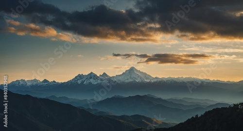 top of mountain landscape banner copyspace background