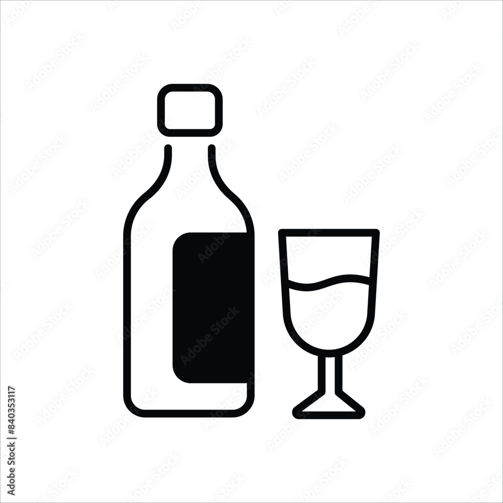 Wine vector icon Wine vector icon