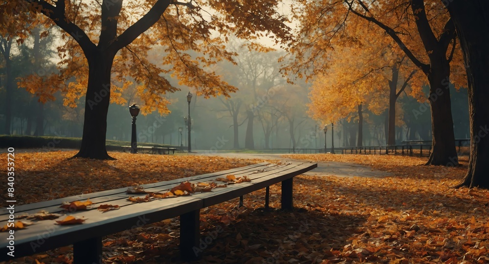 empty autumn park landscape banner copyspace background empty autumn park landscape banner copyspace background