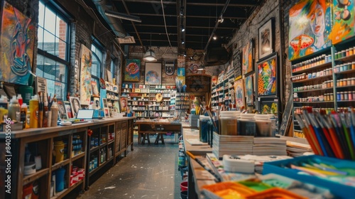 Colorful Art Supplies Store Business Cards and Paints Galore for Creative Inspiration © ASoullife