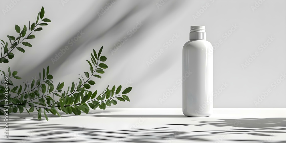 White cosmetic bottles mockup on white background with clipping path for design. Concept Cosmetic Packaging, Mockup Design, White Background, Clipping Path White cosmetic bottles mockup on white background with clipping path for design. Concept Cosmetic Packaging, Mockup Design, White Background, Clipping Path