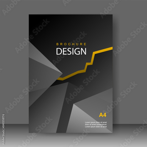 Cover design modern with black Background. for cover book. Annual report. Brochure template, Poster, catalog. Simple Flyer promotion. magazine. Vector illustration	
