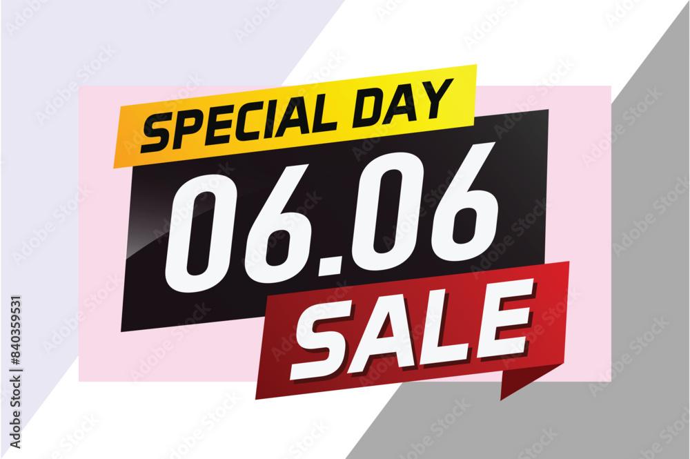 6.6 Special day sale word concept vector illustration with ribbon and 3d style for use landing page, template, ui, web, mobile app, poster, banner, flyer, background, gift card, coupon
6.6 Special day sale word concept vector illustration with ribbon and 3d style for use landing page, template, ui, web, mobile app, poster, banner, flyer, background, gift card, coupon