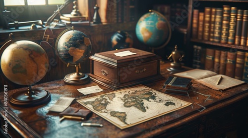 Antique Cartography A Timeless Collection of Vintage Maps Globes and Navigation Tools in a Charming Gallery Setting Perfect for Travel Education and Historical Themes