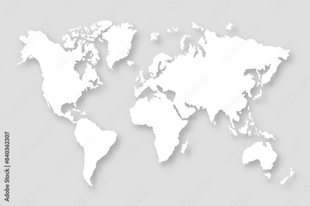 Vector world map on grey background Vector world map on grey background
