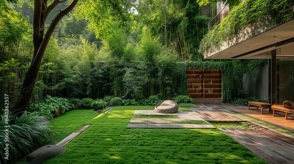 Fototapeta premium A beautiful landscape with manor