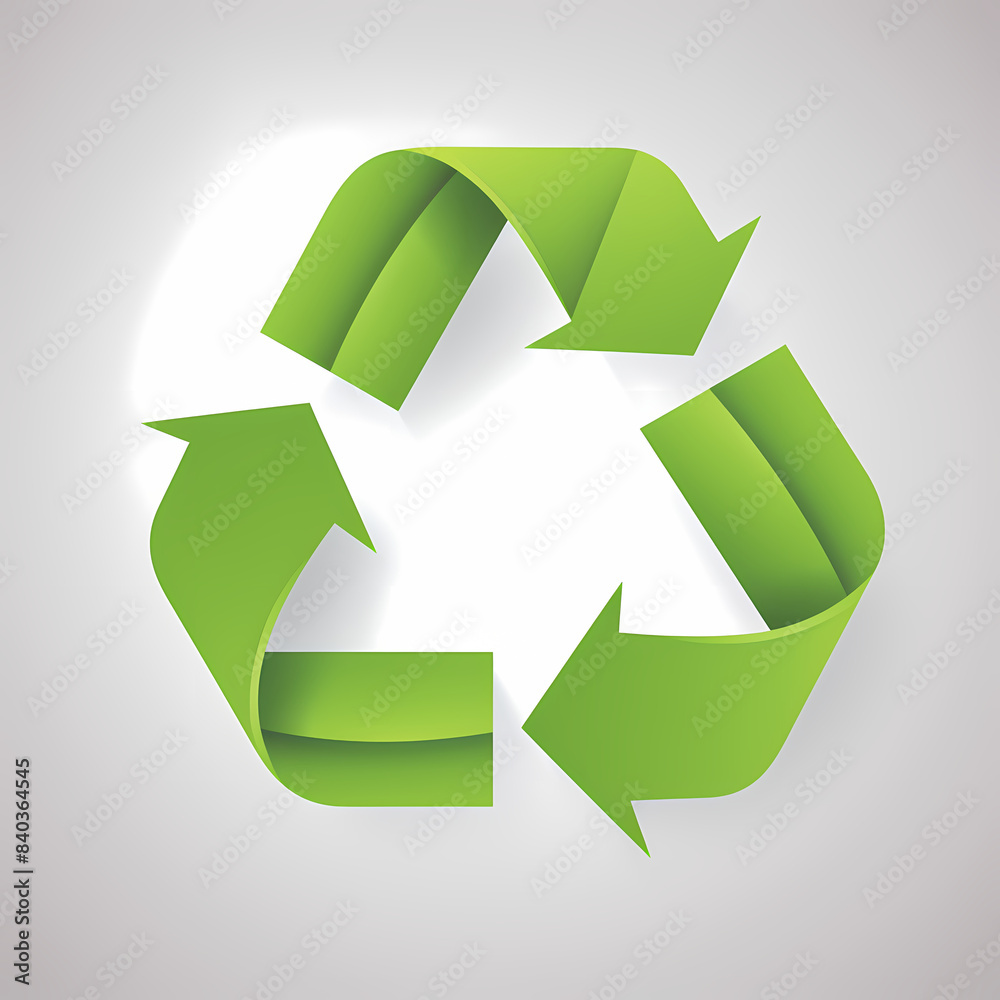 Recycling symbol in paper art vector image Recycling symbol in paper art vector image