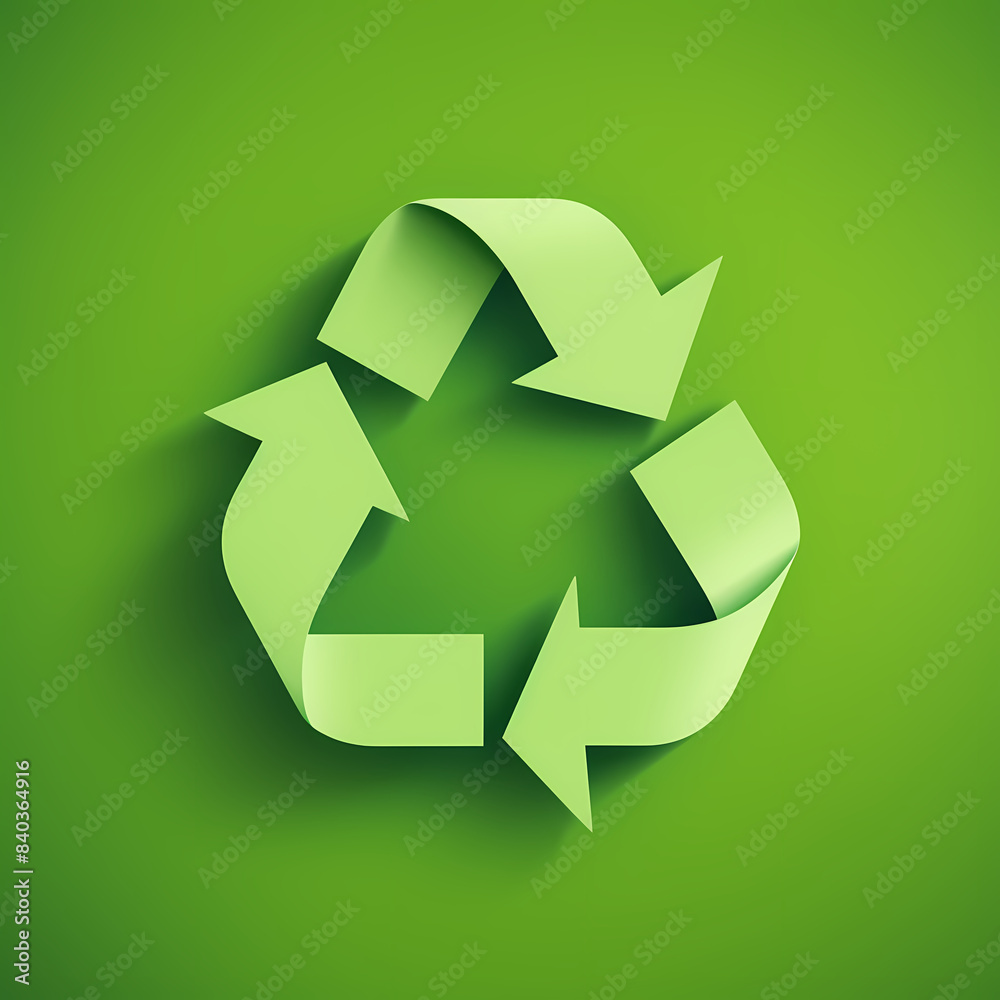 Recycling symbol in paper art vector image Recycling symbol in paper art vector image