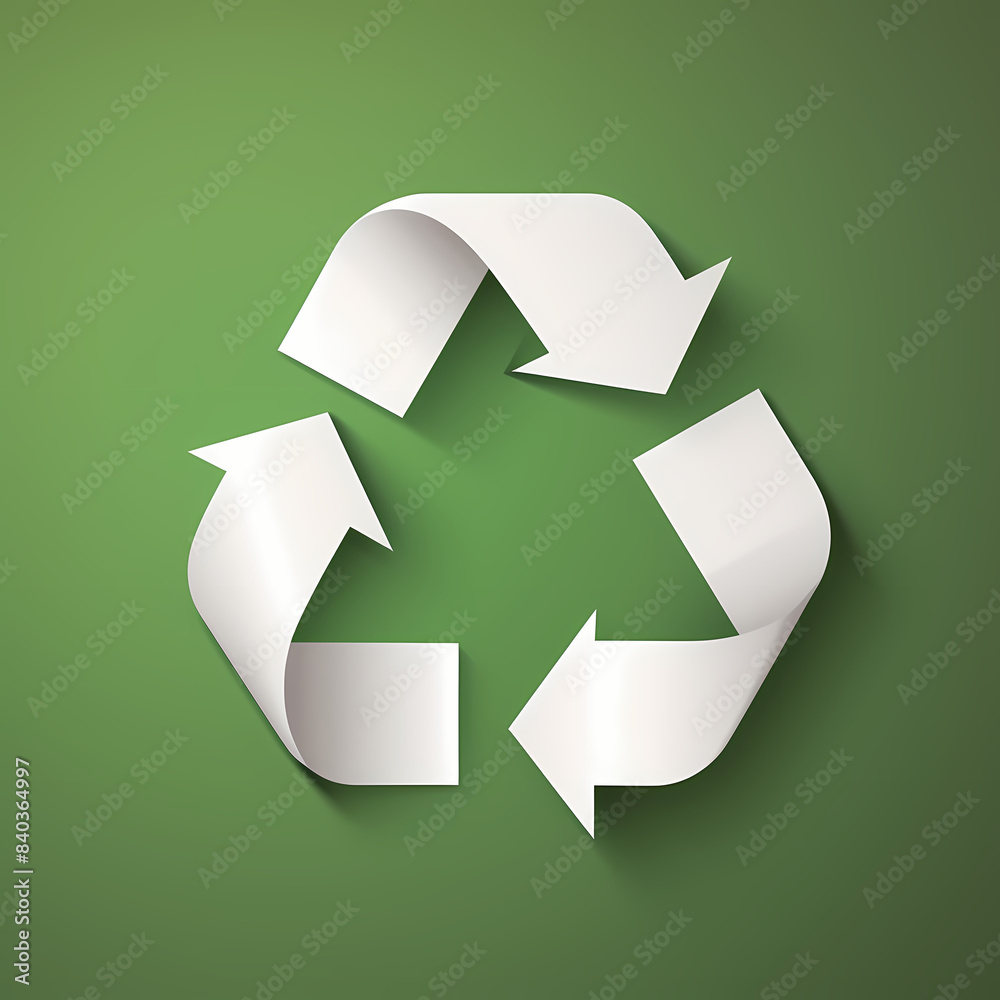 Recycling symbol in paper art vector image Recycling symbol in paper art vector image