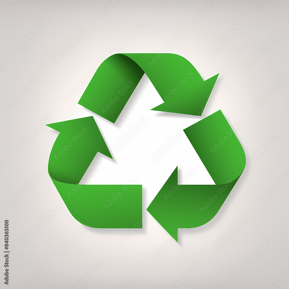 Recycling symbol in paper art vector image Recycling symbol in paper art vector image