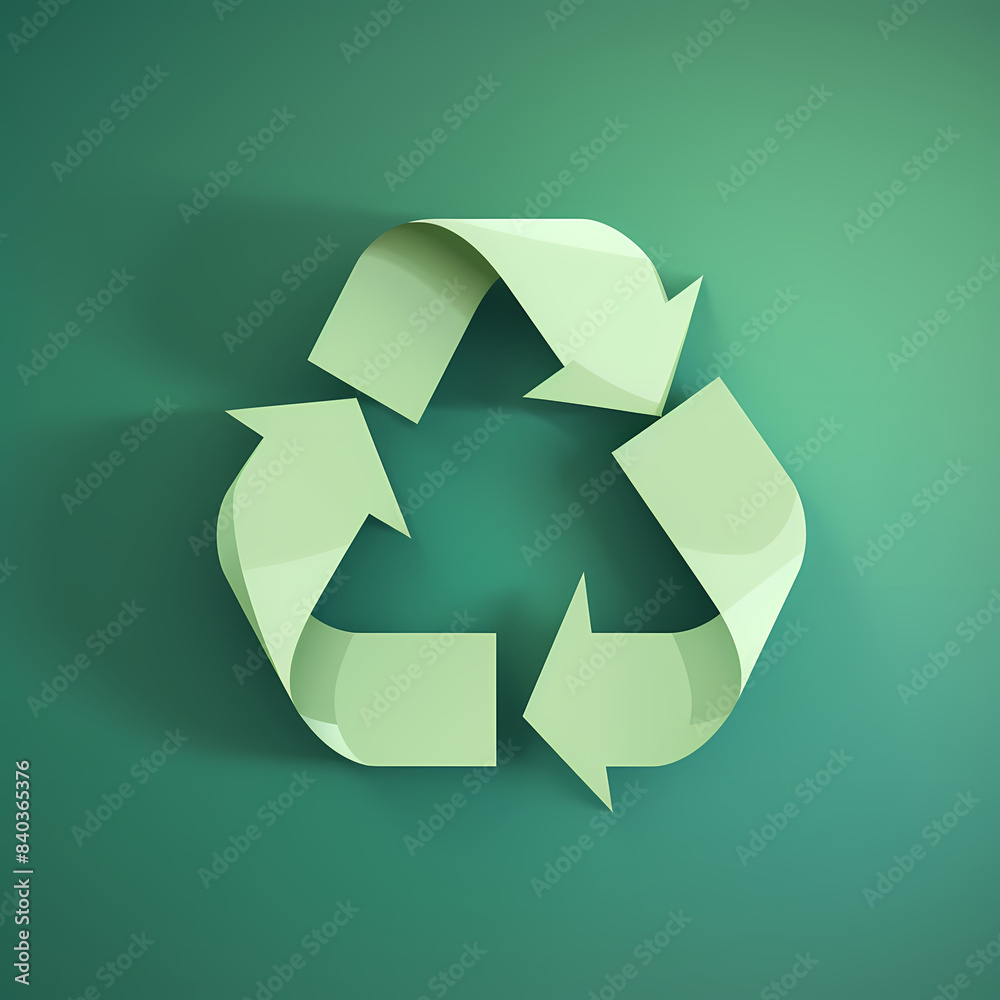 Recycling symbol in paper art vector image Recycling symbol in paper art vector image