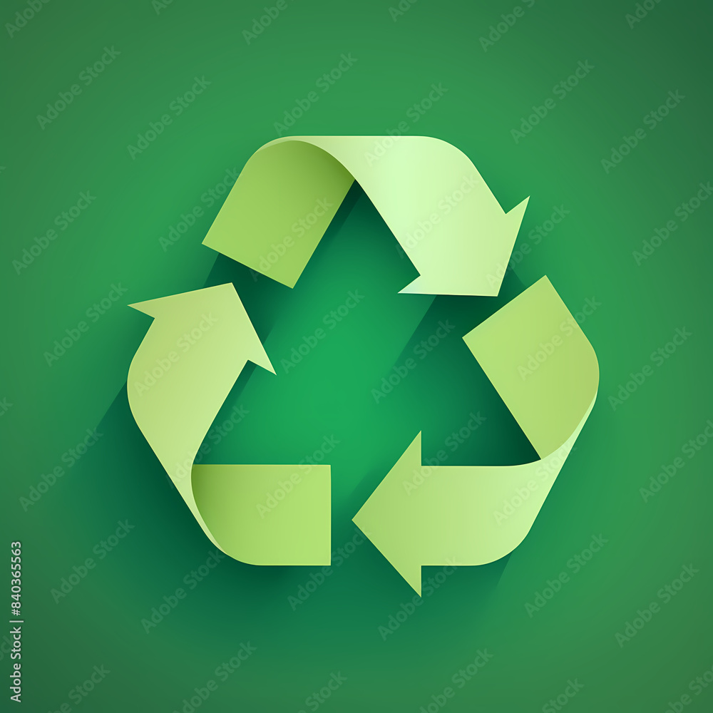 Recycling symbol in paper art vector image Recycling symbol in paper art vector image