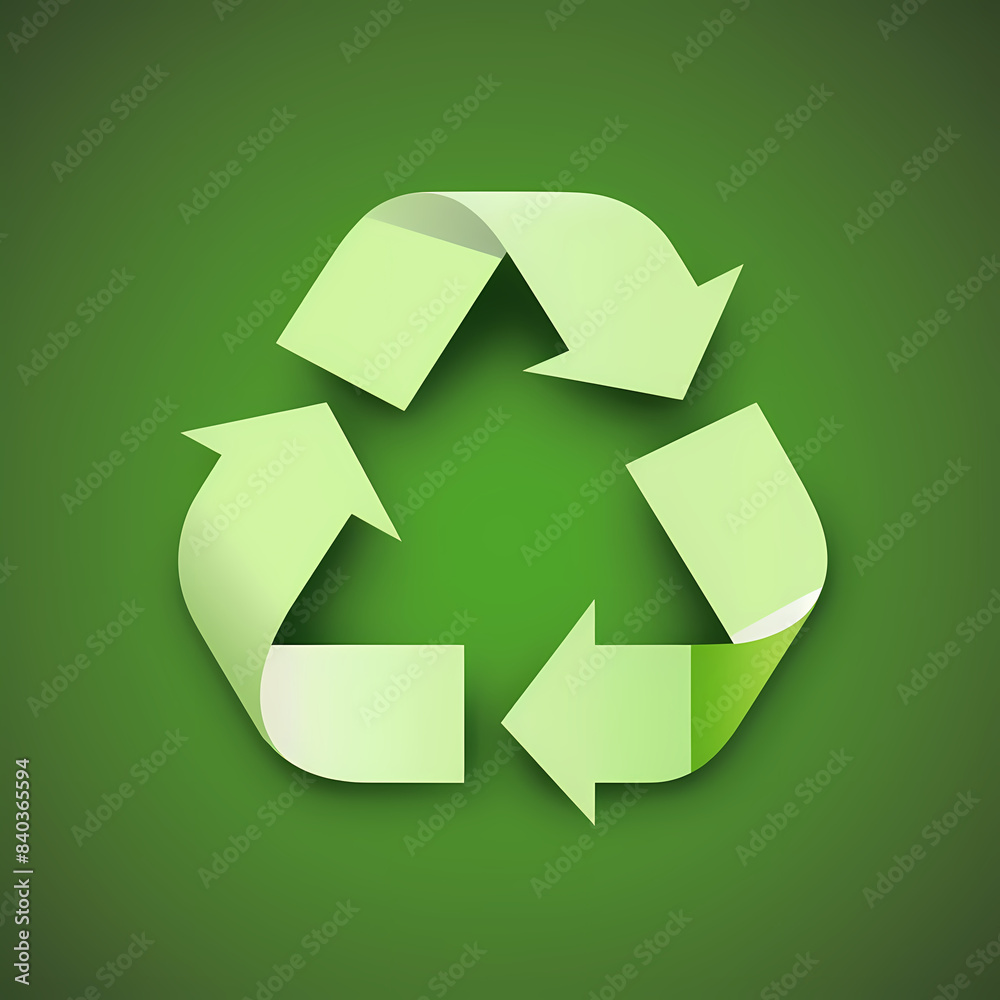 Recycling symbol in paper art vector image Recycling symbol in paper art vector image