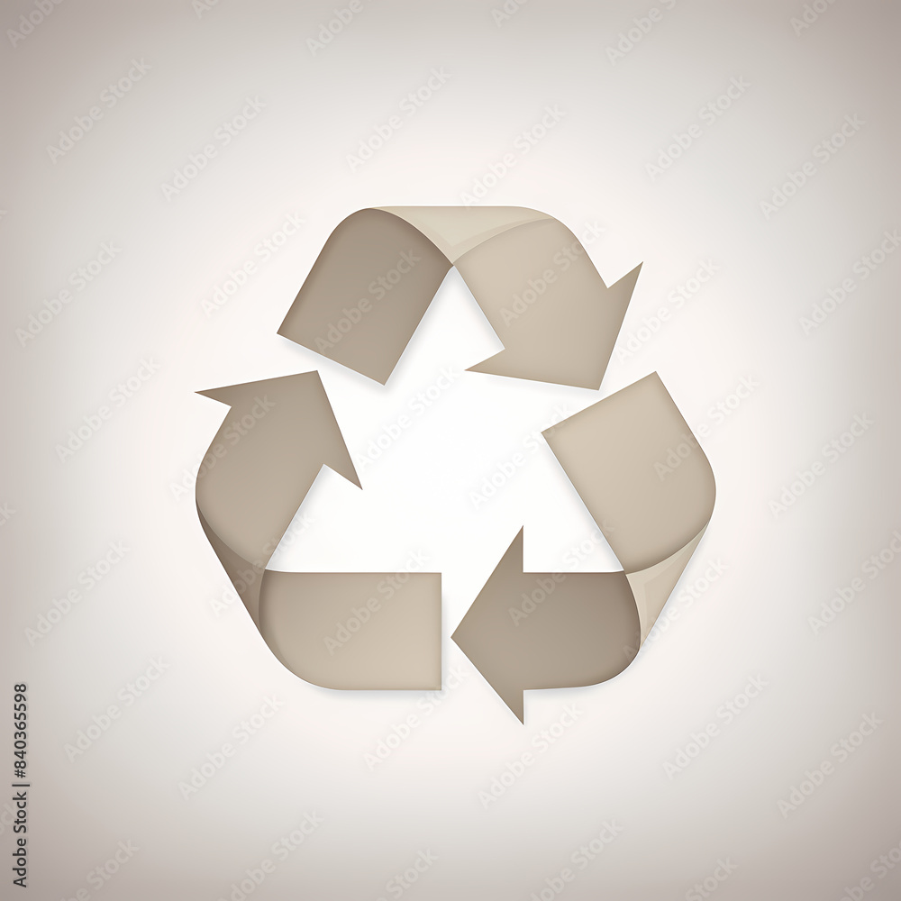 Recycling symbol in paper art vector image Recycling symbol in paper art vector image