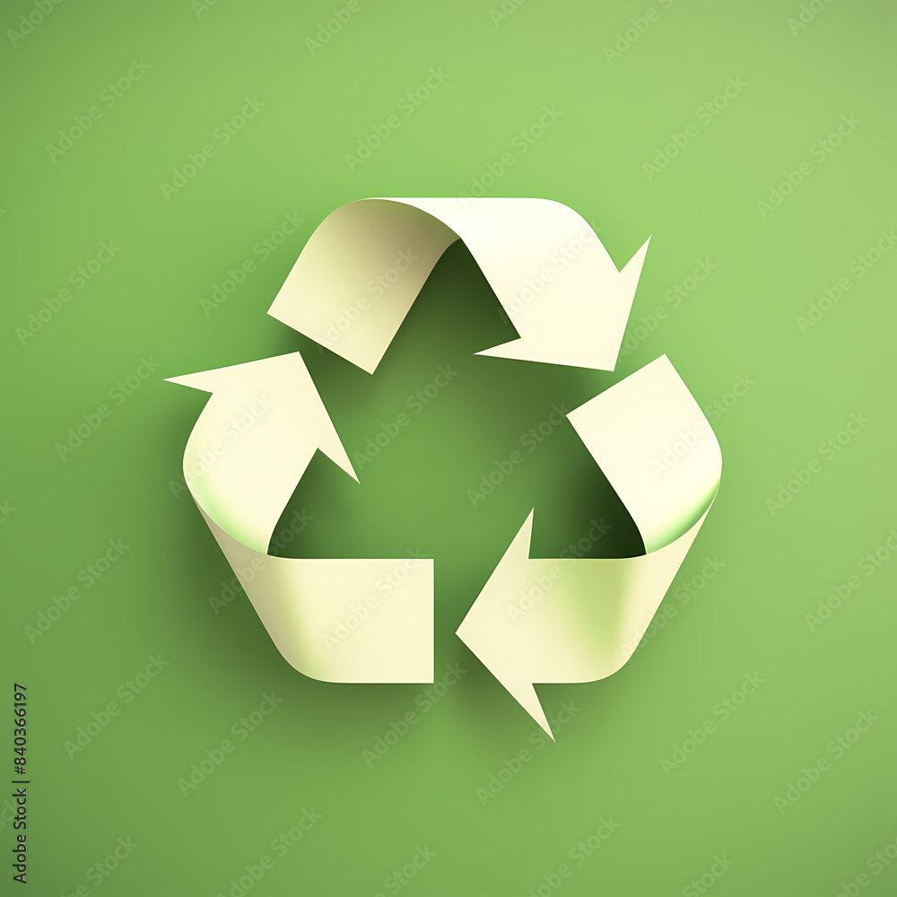 Recycling symbol in paper art vector image