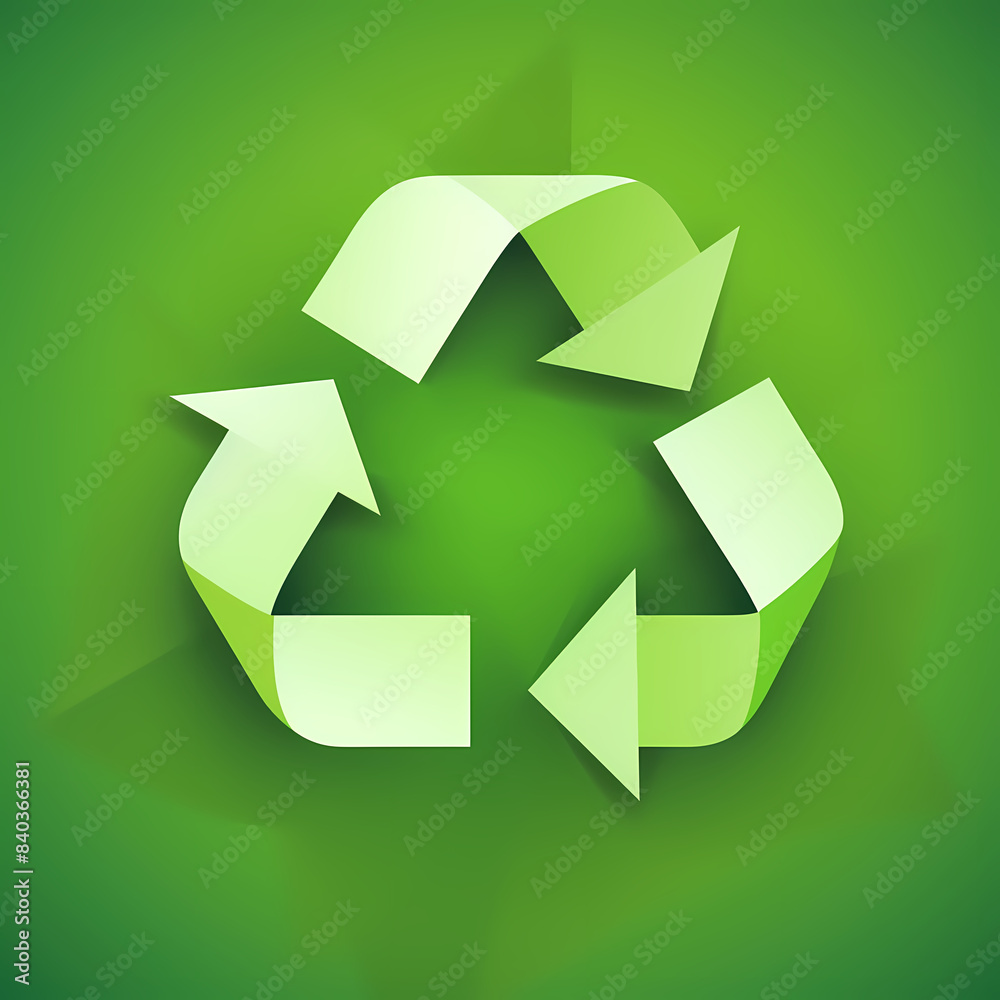 Recycling symbol in paper art vector image Recycling symbol in paper art vector image