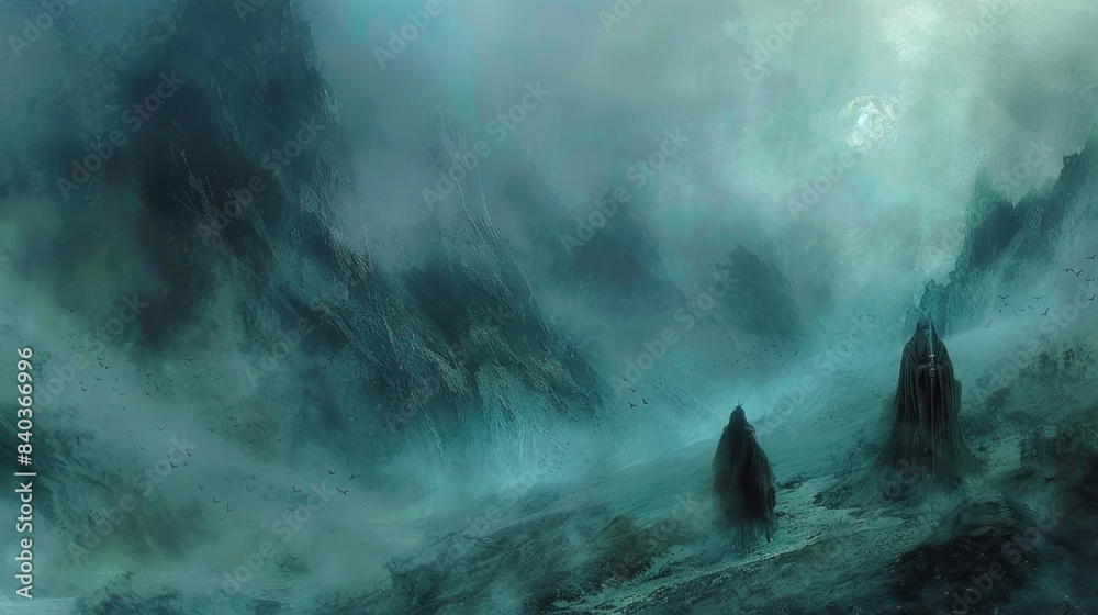 It is said that those who dare to enter the misty pass at night may catch a glimpse of the spirits as they roam the mountains searching for those who have trespassed It is said that those who dare to enter the misty pass at night may catch a glimpse of the spirits as they roam the mountains searching for those who have trespassed