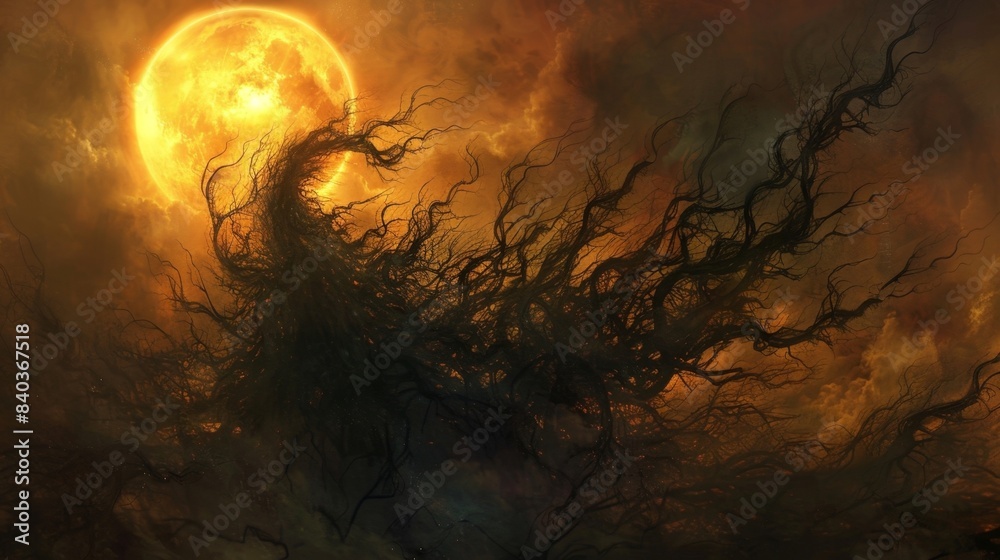 Wispy tendrils of specters danced in the twilight their phantom bodies casting eerie shadows against the dying sun Wispy tendrils of specters danced in the twilight their phantom bodies casting eerie shadows against the dying sun