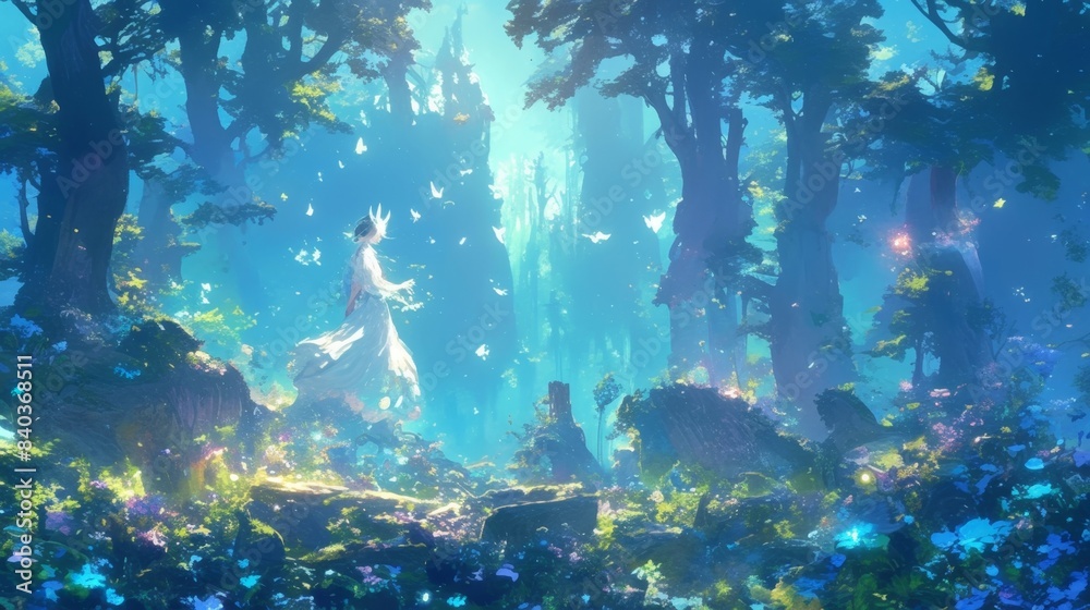 Fototapeta premium The spirits of the forest seemed to sway to their own rhythm moving gracefully in a dance that only they could hear the music to